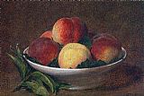 Peaches Canvas Paintings - Peaches in a Bowl